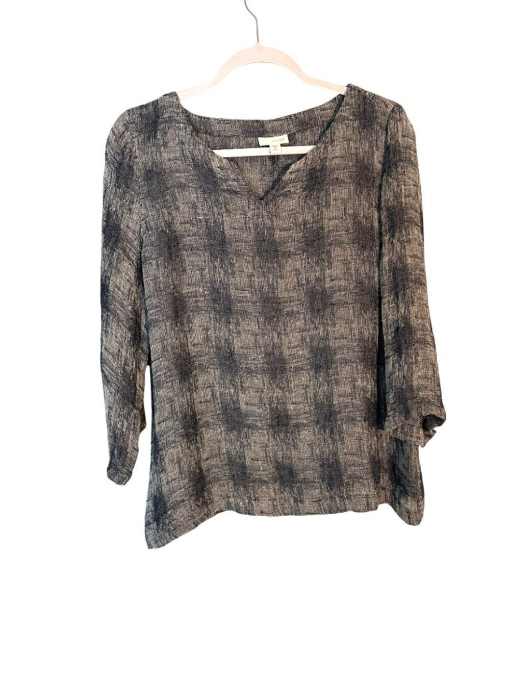 J. Jill Pure Jill Linen Blend 3/4 Sleeve Top Size Medium Petite